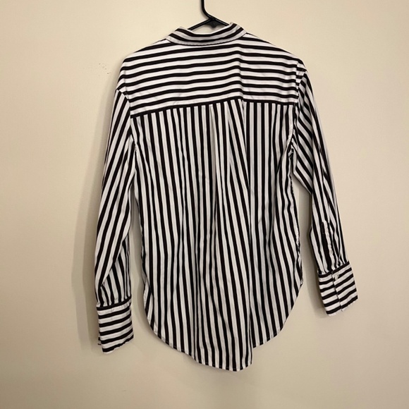 Madewell Brown and White Stripe Shirt size M - Picture 8 of 8